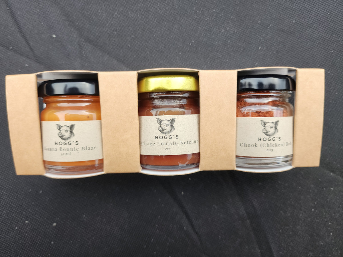 Gift Pack - Heritage Ketchup, Banana Bonnie Blaze and Chook Rub